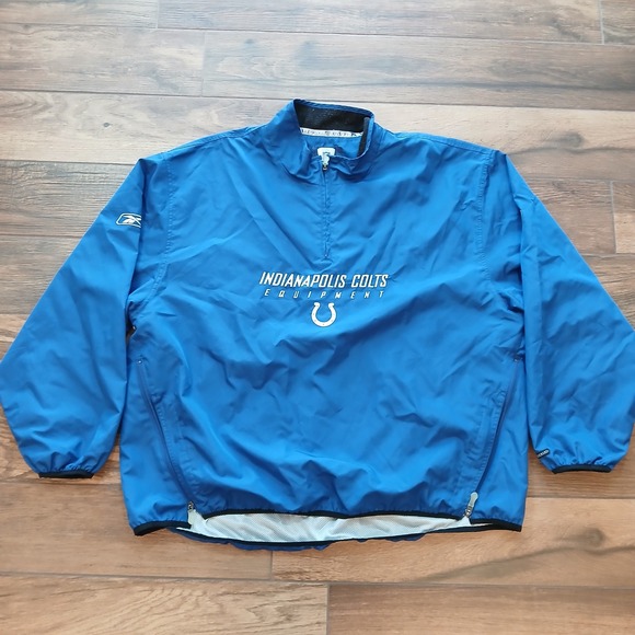 Reebok Other - Vintage Indianapolis Colts Jacket Mens‎ 2XL Blue Reebok NFL Pullover Windbreaker